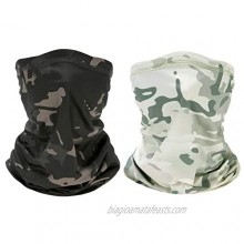 5 Pack Neck Gaiter Balaclava Bandana Headwear Face Cover Mask Headband for Women Men