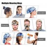 6 Pack Sun UV Protection Face Cover Neck Gaiter Bandana Headwrap Outdoors Balaclavas Headwear Face Scarf Cycling Men Women