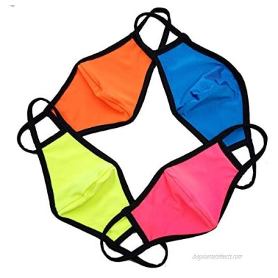 Cameleon Cover - Made in USA - Neon Fashion Face Mask Covering Washable Cotton Double Layer - 4 Pack