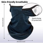 Ear Loops Neck Gaiter Ice Silk Face Cover Scarf with Ear Hanging UV Protection Bandana for Hiking Cycling