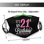 It's My 21st Birthday Mask Woman Man Face Mask Adjustable Reusable Washable Breathable Teenager Men 2 Filter-It's My 21st Birthday