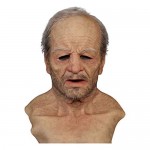 Old Man Mask Realistic Latex Human Decorative Halloween Masks for Adults