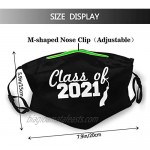 Senior 2021 Print Face Mask With Filter Pocket-Unisex Gifts For Men&Women Balaclava Bandana Cloth