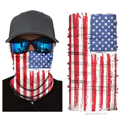 Van & Company Multifunctional Neck Gaiter  American Flag/Thin blue line One Size