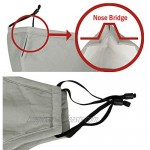 WITHMOONS 4PCS Cloth Face Mask Reusable Washable Masks with Filter Pocket Nose Wire MH93088