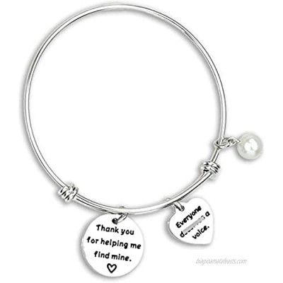 Kivosliviz SLP Bracelet Gifts Speech Language Pathologist Thank You Gift Speech Therapist Gift for Therapists Bracelet