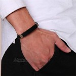 PJ Jewelry Personalized Custom His and Hers Stainless Steel Silicone Wristband ID Bracelet for Lover Gay Pride Gift