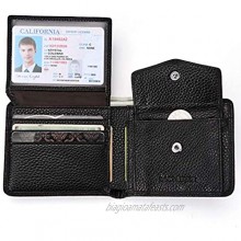 BOSTANTEN Genuine Leather Wallets for Men Bifold RFID Blocking Wallet with 2 ID Window
