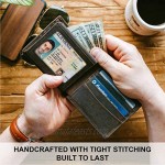 Top Grain Leather Wallet for Men | Ultra Strong Stitching | Handcrafted Argentinian Leather | RFID Blocking | Extra Capacity Bifold Wallet with 2 ID Windows | Slim Billfold with 12 Card Slots | Perfect Gift for Him