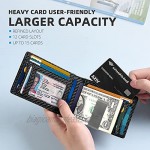 Zitahli Mens Wallet with Money Clip Larger Capacity Up To 15 Cards Slim Wallet RFID Blocking Bifold Wallet for Men with ID Window