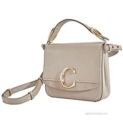 Chloe C Small Square Shoulder Bag- Motty Grey