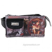 Nicole Lee Western Print Fanny Pack  Cowgirl Wheel Silver  One Size