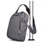 PacSafe Metrosafe LS250 12 Liter Anti Theft Shoulder Bag-Fits 11 inch Laptop Dark Tweed Grey