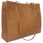 Piel Leather Carry-All Market Bag Saddle One Size