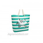 21.6 Large Tote Bag Heavy Duty Beach Bag Handbag with Strong Rope Handles and Sequin Octopus