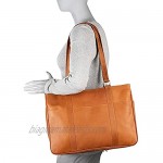 Piel Leather Medium Shopping Bag Saddle One Size