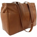 Piel Leather Medium Shopping Bag Saddle One Size