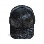 24 Pack - Wholesale Glitter Mesh Adjustable Baseball Cap in 5 Assorted colors - Bulk Case of 24 Hats