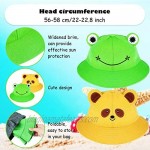 4 Pieces Adult Cute Frog Bucket Hat Fisherman Sun Bucket Hats Bear Caps with Wide Brim for Women Teens Girls