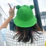 Bucket Sun Hat for Women Men Adult Cute Frog Bucket Hat Summer Outdoor Foldable Fisherman Hat