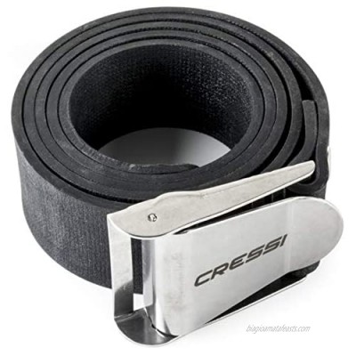 Cressi Quick-Release Elastic Belt with Metal Buckle  Black