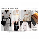 GELVTIC Leather Belts for Women Wide Waist Belts Women’s Obi Belt Self Tie Dress Belt for Jeans