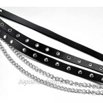 Milakoo Women's Body Chain Belt Leather Gothic Punk Waist Belt Adjustable