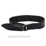 moonsix PU Leather Waist Belts for Women Vintage Casual Chic Dress Belt with Double Round Buckle