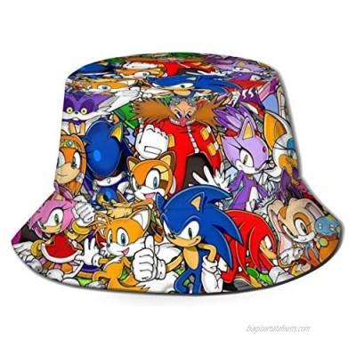 So-nic The Hedgehog Bucket Hat  Fashion Outdoor for Men/Women