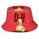 The Simpsons Drink Duff Beer Bucket Hat for Man Teens Adults Fisherman Hat Cap Uv Protection