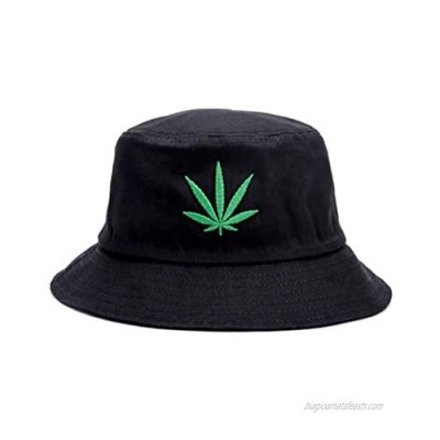 Weed-Bucket-Hat Cap Marijuana Weed Leaf Cannabis Fisherman's Hat - Foldable Snapback Men Women