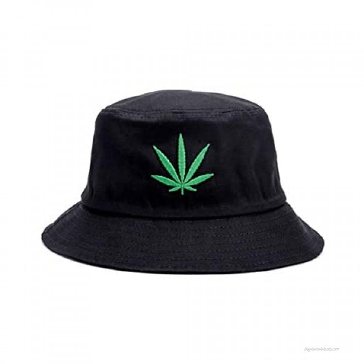 Weed-Bucket-Hat Cap Marijuana Weed Leaf Cannabis Fisherman's Hat - Foldable Snapback Men Women