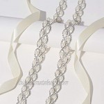 WEZTEZ Women's Crystal Wedding Sash Shining Pearls Bridal Belt Handmade Rhinestone Sash for Bride Bridesmaid Gowns
