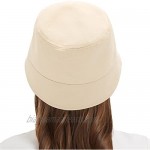 Womens Bucket Hat Cotton Packable Adjustable Lightweight Summer Travel Bucket Beach Sun Hat for Women Men Teens Girls