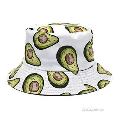 XuoAz Outdoor Bucket Hat Cotton Cloud-Printing for Women Packable Beach Caps Fishing Hat