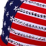 CRUOXIBB USA Bling Baseball Cap Sparkle American Flag Hat Men Women Hip Hop Caps