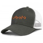 Kubota-Logo- Womens Mens Washed Cap Hat Mesh Denim Cap Tennis Cap Military Cap Golf Bucket Cap Sun Protection Hats