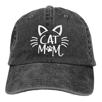 OASCUVER Cat Mom Hats  Mama & Papa Bear Baseball Cap Denim Cotton Adjustable Unisex Hat