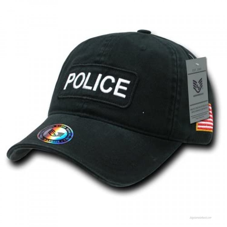 Rapiddominance Police Dual Flag Raid Cap Black