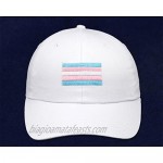 Transgender Awareness Hat in White w/Rectangle Trans Pride Flag
