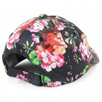 Trendy Apparel Shop Women's Floral Print Satin Unstructured Low Profile Baseball Cap