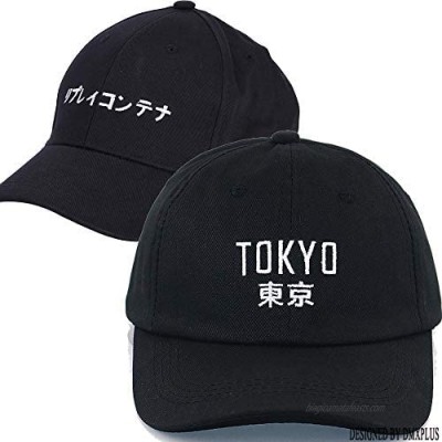 Weytff Baseball Cap & Snapback Tokyo Japanese Style 2 2 Black Personalized Unisex Women Men Cotton Embroidery Design Dad Hat