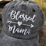 Women‘s’ Baseball Cap Blessed Mama Embroidered Vintage Distressed Dad Hat