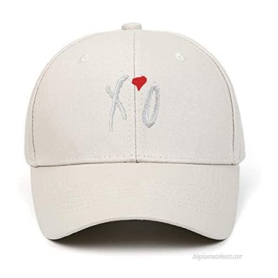 XO Letter Embroidred Baseball Hat Red Love Cap Unisex Adjustbale Strapback Dad Hat