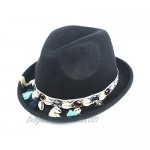 2020 Hat Felt Hat Men's Elegant Wool Polyester Fedora Hat Felt Jazz Church Top Hat Tassel Right Choice