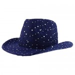 Armycrew Sparkle Sequins Accented Shapeable Wired Brim Cowboy Hat