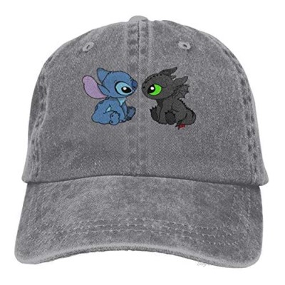 SherryELynch Stitch and Toothless Women's Adult Fashioncap Cowboy Hat casquetteOne Size Gray