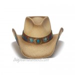 Stampede Hats Women's Heritage Blue Floral Leather Western Hat