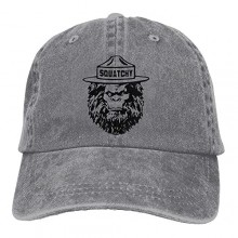 XZFQW Squatchy Trend Printing Cowboy Hat Fashion Baseball Cap for Men and Women Black