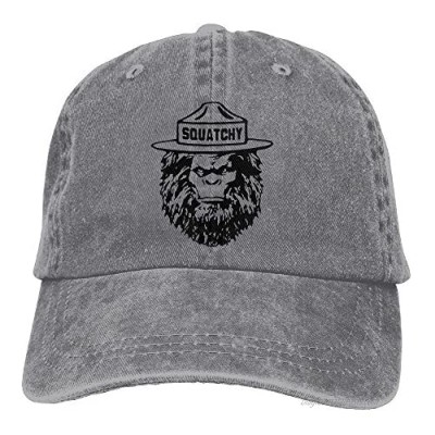 XZFQW Squatchy Trend Printing Cowboy Hat Fashion Baseball Cap for Men and Women Black